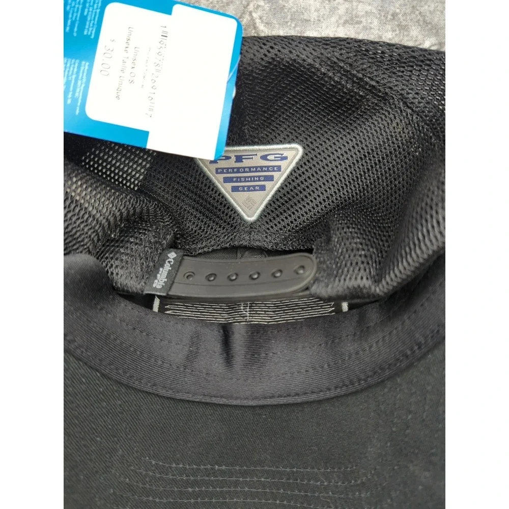 Columbia PFG Trucker Hat Unisex Snapback Low Crown Blackout Flag CU3234-010